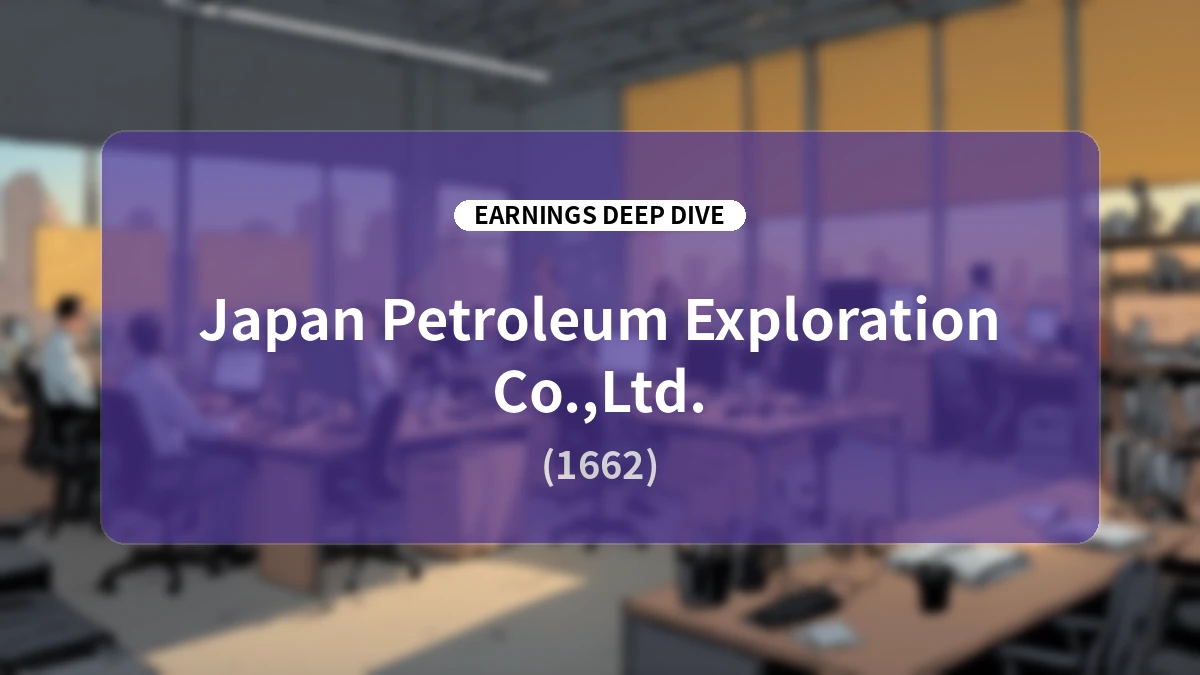 Japan Petroleum Exploration Co., Ltd. (1662) Q1 FY2027 Earnings Deep Dive Report