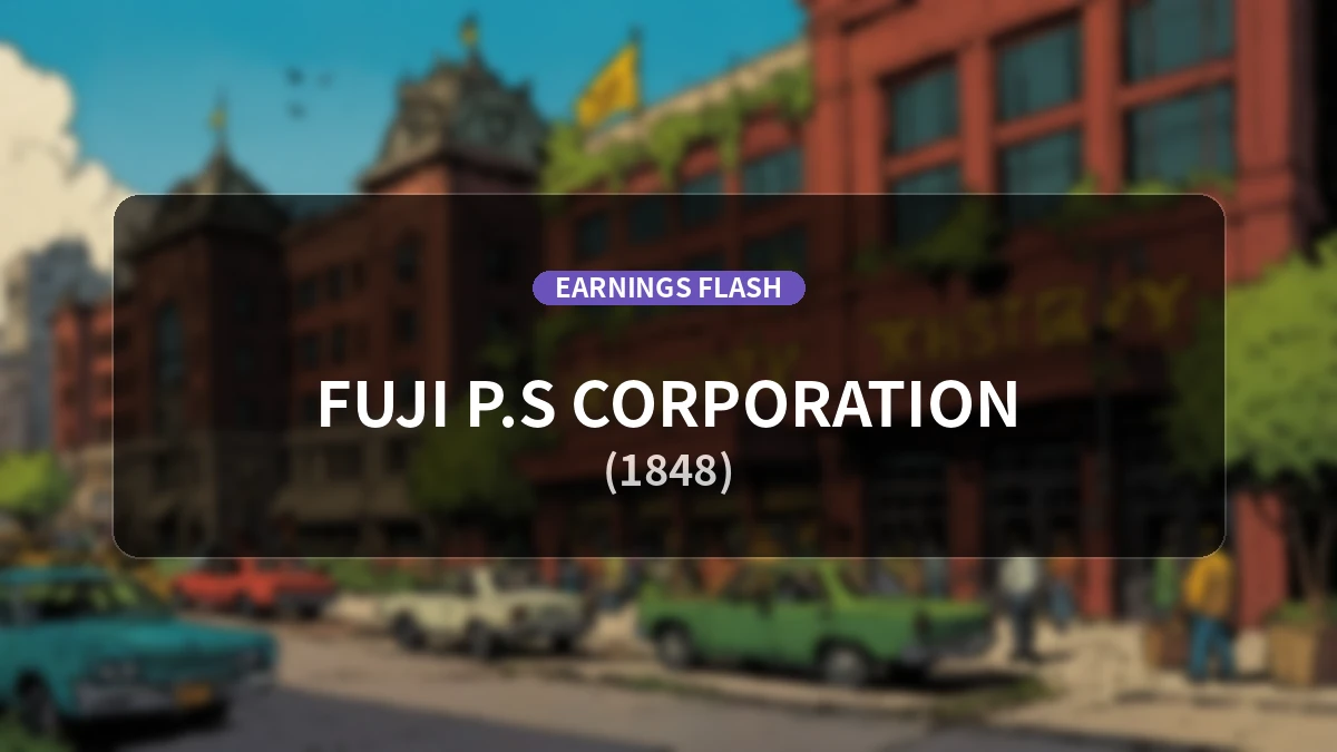 Fujimoriko-P.S. Corporation(1848) Earnings: Operating Income Surges 134.9% YoY to 824 Million Yen