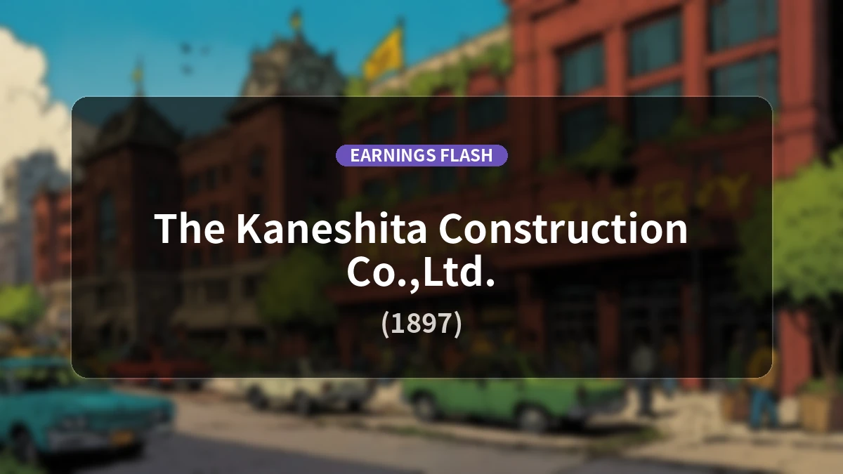Kaneshita Construction (1897) Earnings: Operating Income Surges 360.6% YoY, Net Income Up 159.7%