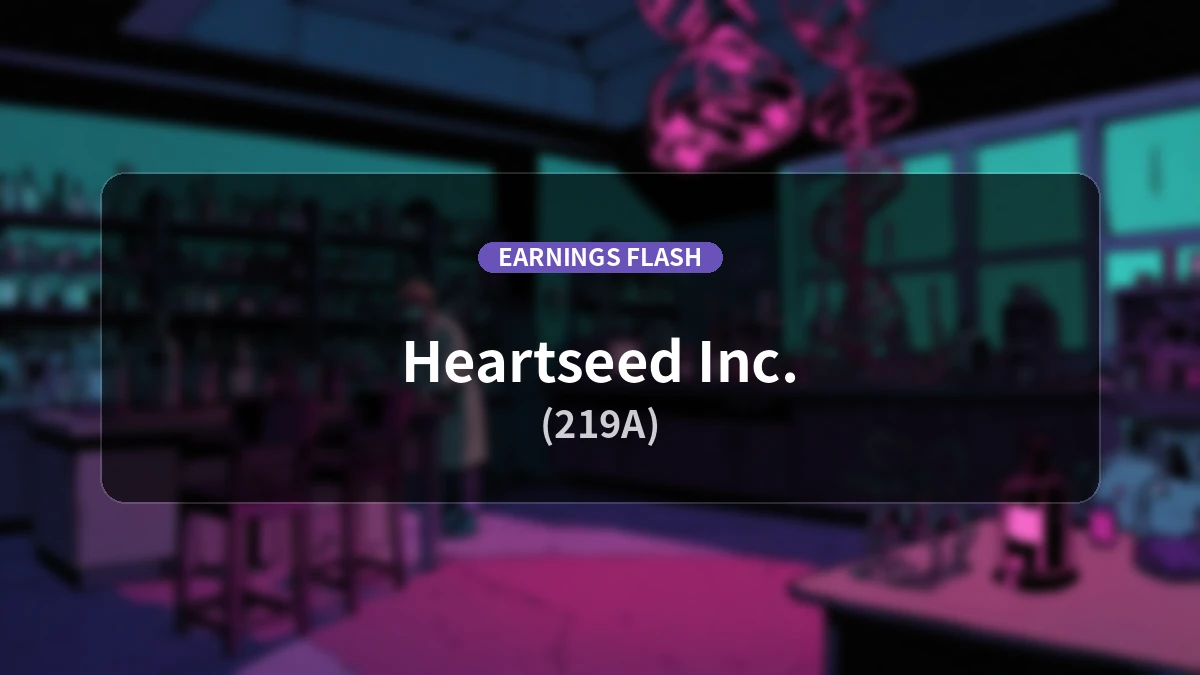 Heartseed (219A) Earnings Report: Net Sales of 467 Million Yen, Operating Income of -621 Million Yen