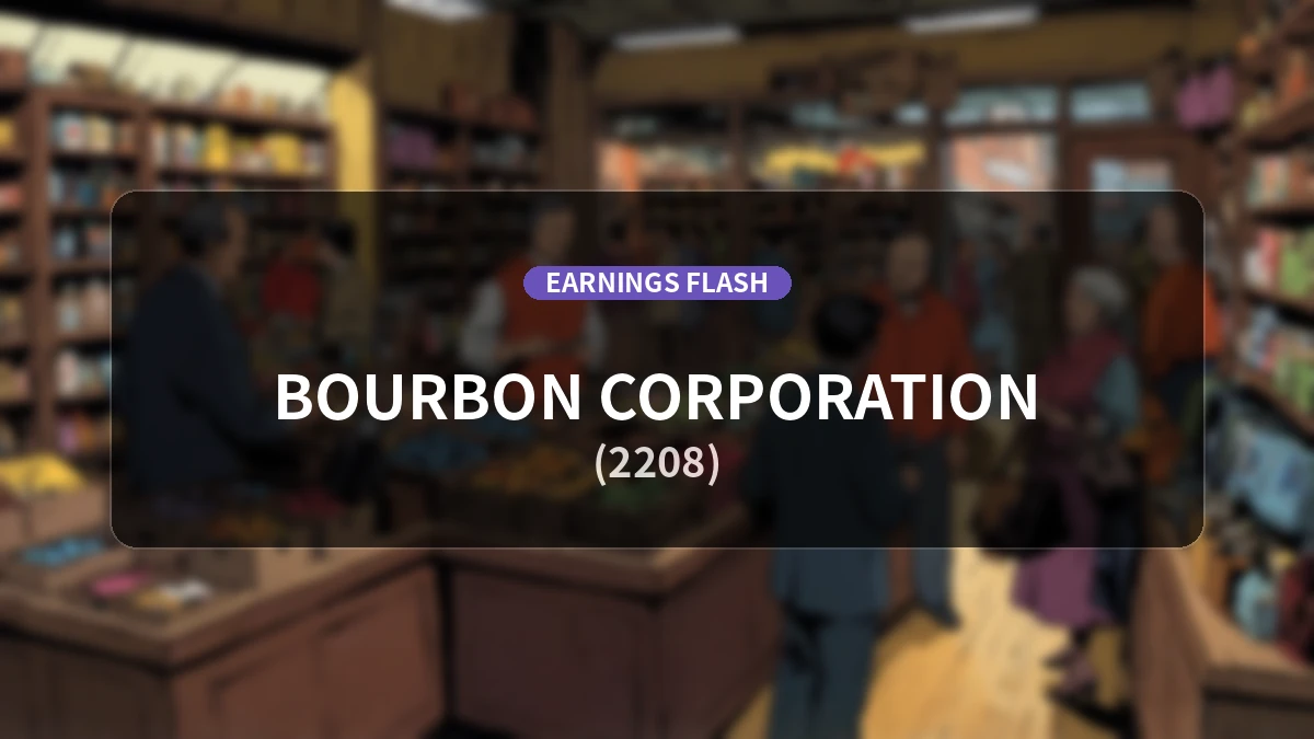 Bourbon (2208) Earnings: Operating Profit Up 18.7% YoY to 1.81 Billion Yen, Net Income Jumps 41.4%
