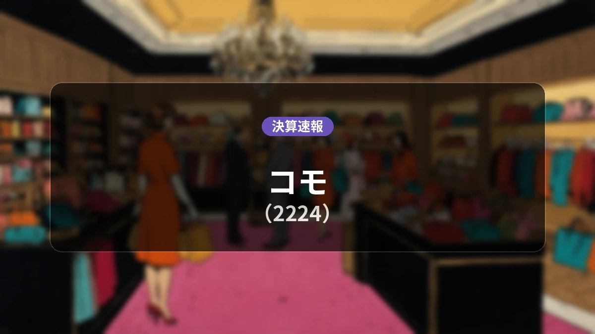 コモ(2224)、直近決算:売上高18億3,300万円、営業利益8,600万円を計上