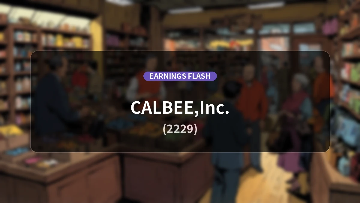 Calbee (2229) Earnings: Operating Profit Up 24.4% YoY to 6.585 Billion Yen