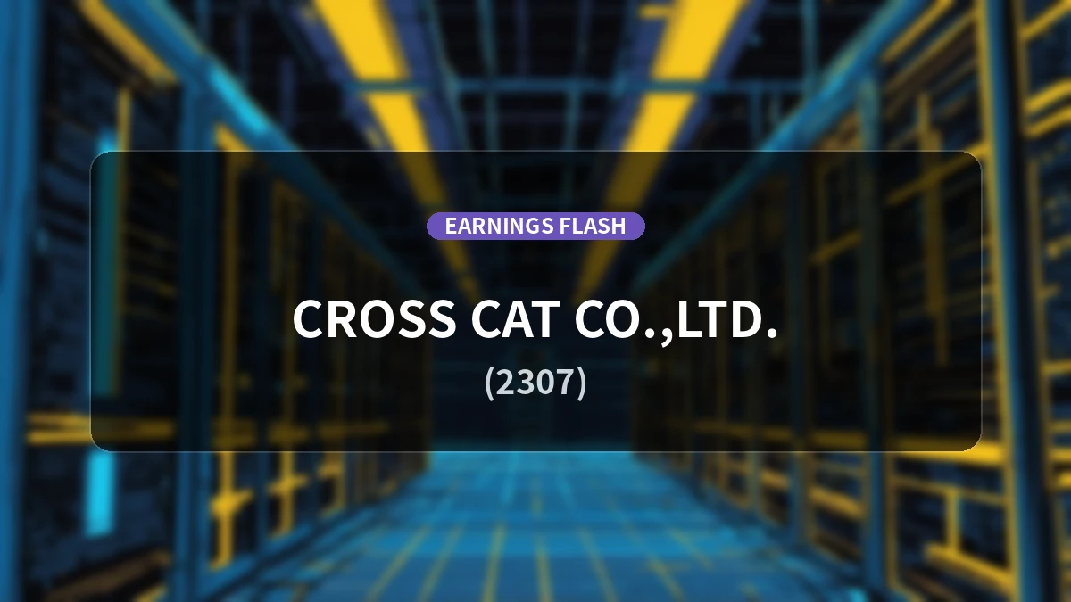 Cross Cat (2307) Q1 Earnings: Operating Profit Up 41.6% YoY to 484 Million Yen, Ordinary Profit Rises 40.7%