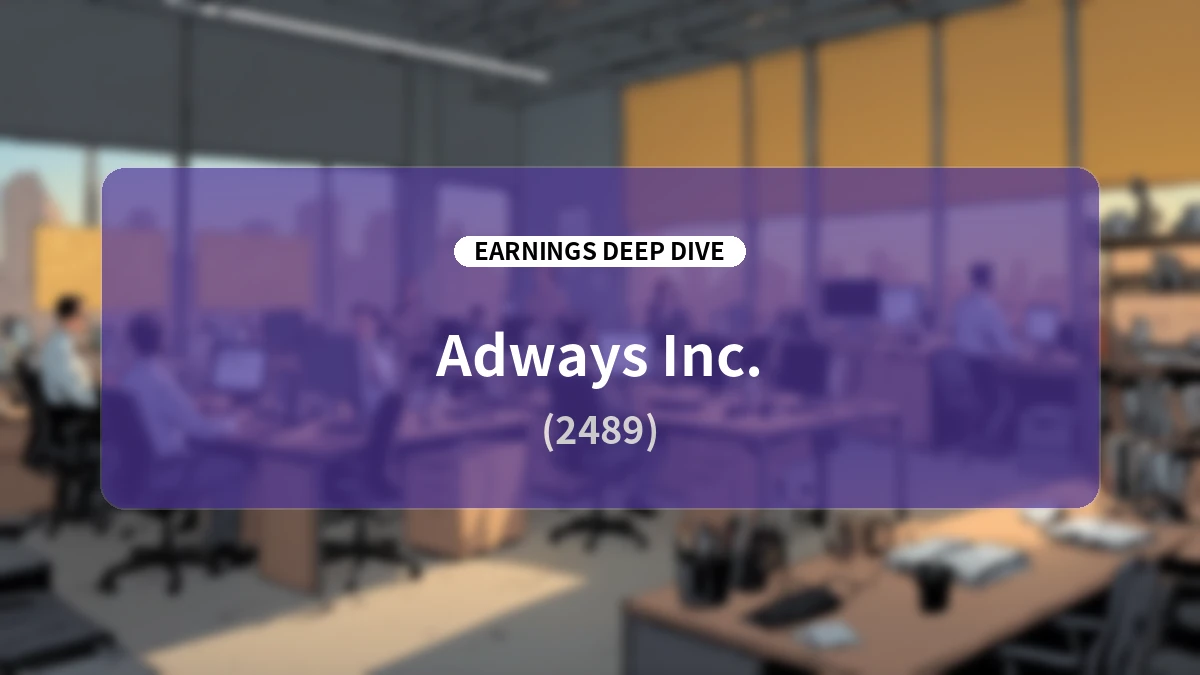 Adways FY2026 Q2 Earnings Analysis: A Comprehensive Review of Structural Reform Success, Significant Profitability Turnaround, and Upward Guidance Revision