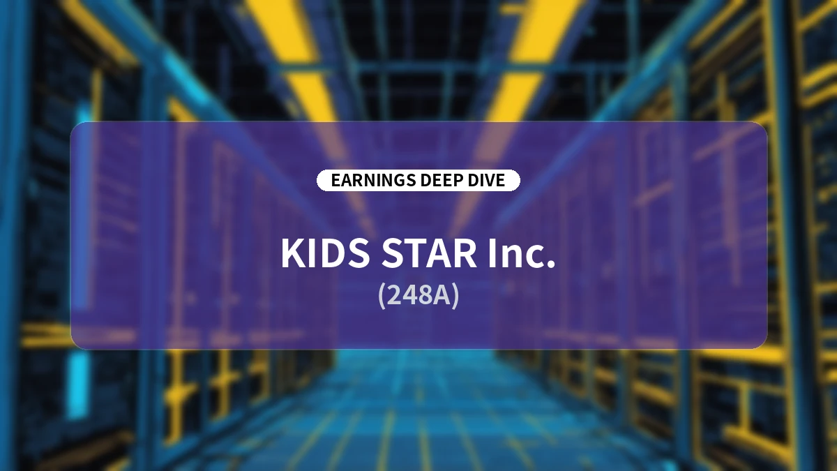 Kids Star (248A) FY2026 Q2 Earnings Deep Dive: Revenue and Profit Decline Within Plan, Focus Shifts to Media Value Recovery and Global Expansion