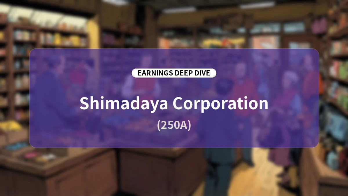 Shimadaya (250A) Q1 FY2027 Earnings Deep Dive: A Comprehensive Look at the Profit Recovery Scenario Through Food Service Expansion and Price Revisions