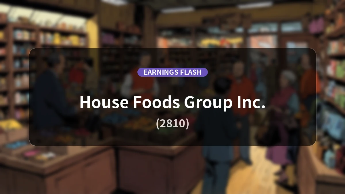 House Foods Group Inc. (2810) Earnings: Operating Profit Up 17.1% YoY to Y4.0 Billion, Net Profit Surges 185.3%