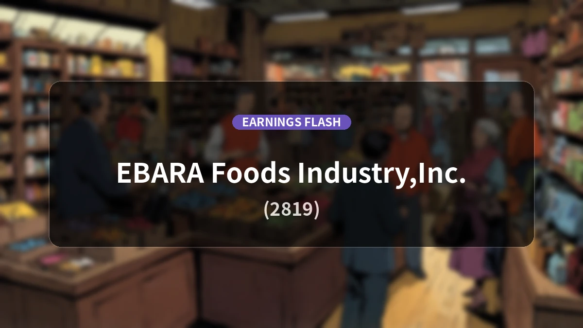 Ebara Foods Industry (2819) Earnings: Operating Profit Up 20.3% YoY to 818 Million Yen, Net Income Surges 292.1%
