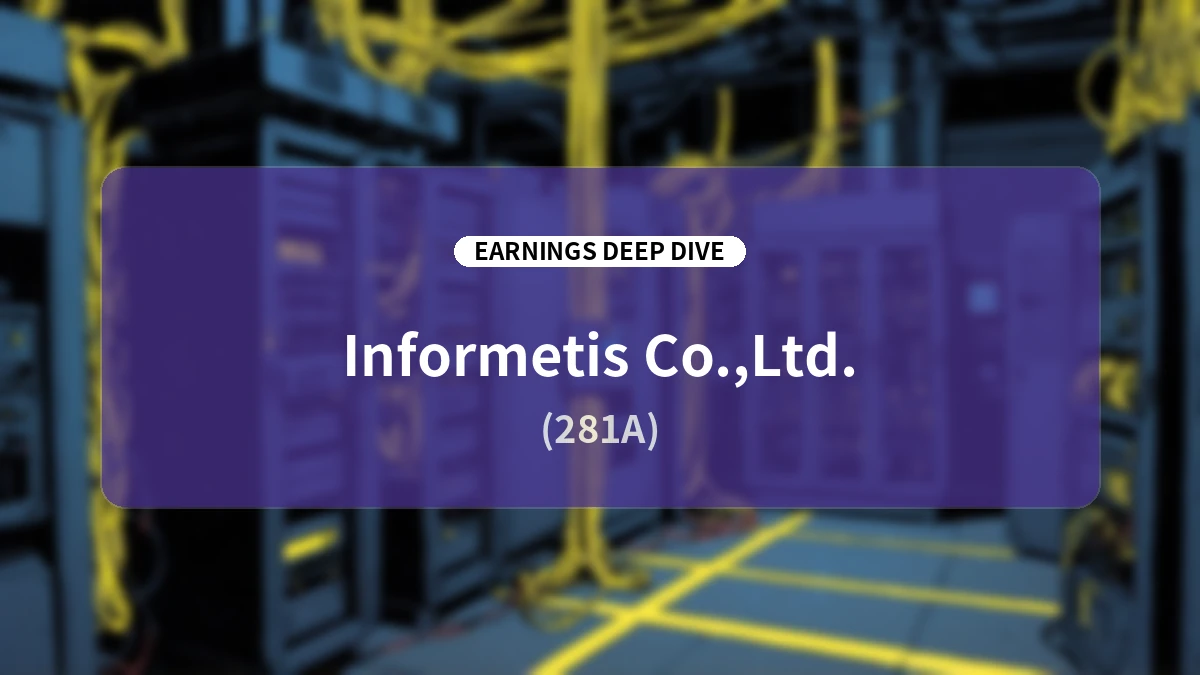 Infometis (281A) FY2026 Q2 Earnings Deep Dive: Accelerating Collaboration with Major Utilities and Growth Strategy Targeting Next-Generation Smart Meters