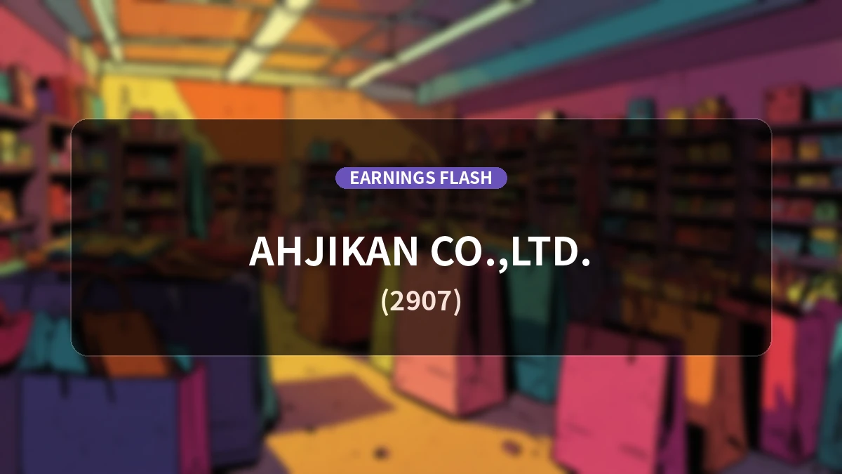 Ajikan (2907) Earnings Report: Net Sales Increase 3.6% YoY to 12.54 Billion Yen, Operating Profit Reaches 291 Million Yen up 24.0% YoY