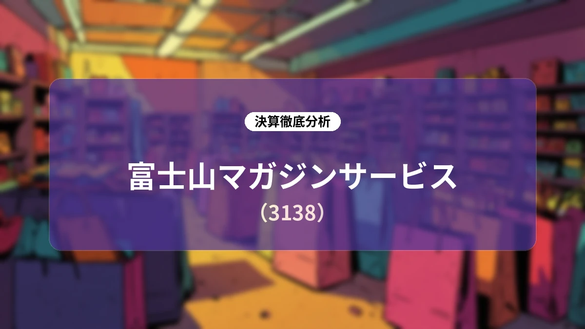 富士山マガジンサービス(3138)2026年12月期第2四半期 決算ディープダイブレポート:構造転換を進める「3本の矢」と今後の展望
