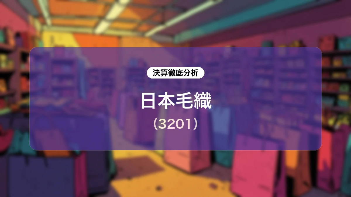 日本毛織(3201)2026年11月期第2四半期決算ディープダイブレポート