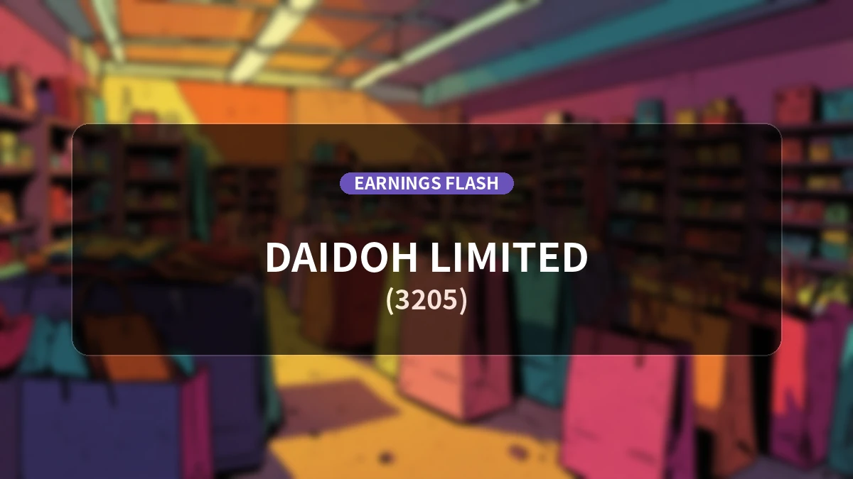 Daido Limited (3205) Latest Financial Results: Net Sales Surge 46.4% YoY to 9.719 Billion Yen