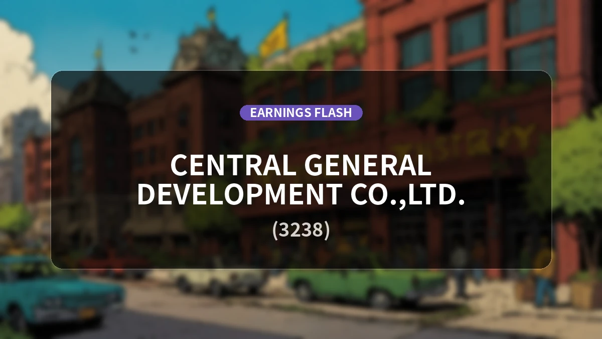 Central Development (3238) Earnings: Net Sales Surge 76.2% YoY to JPY 9.02 Billion, Operating Profit Reaches JPY 488 Million