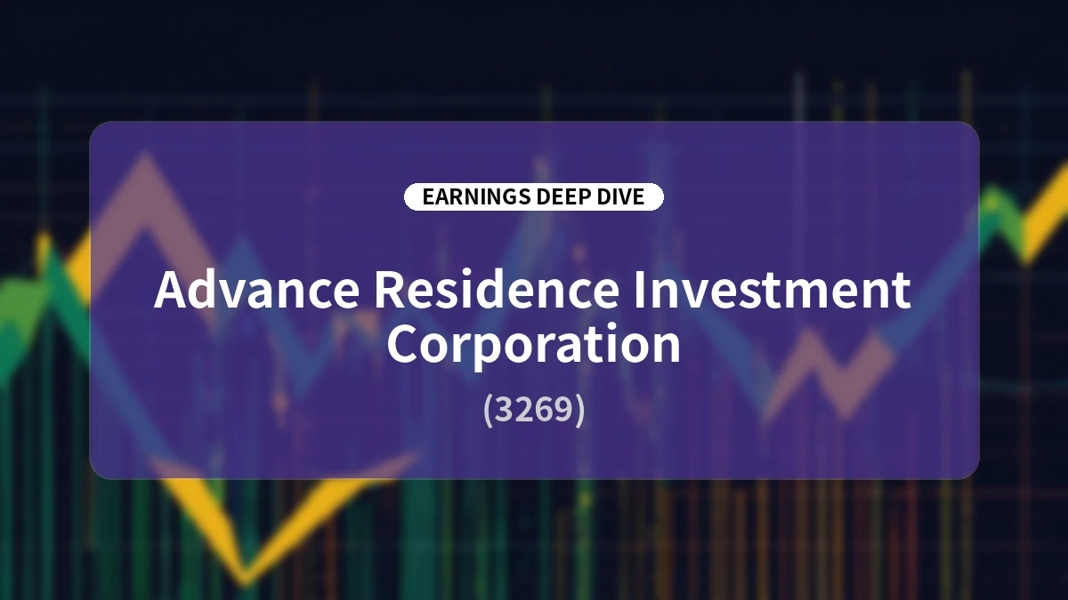 Advance Residence Investment Corporation: Fiscal Period Ended July 2026 Deep-Dive Earnings Analysis