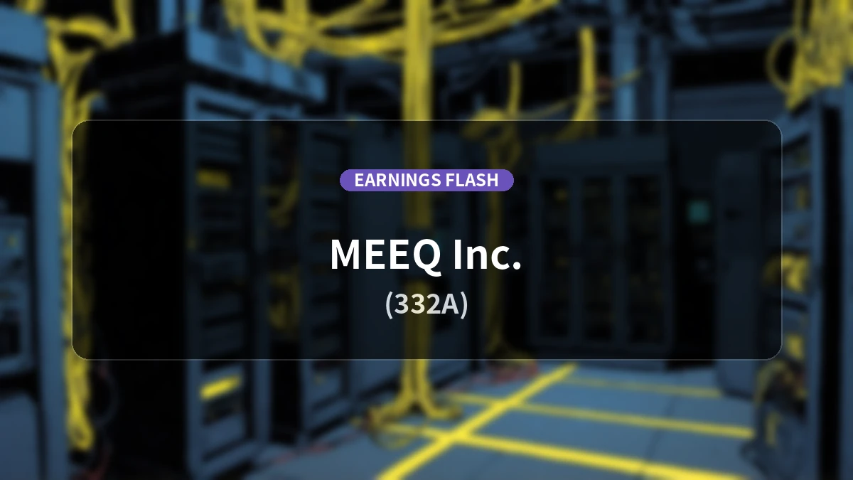 MEEK (332A) Reports Earnings: Operating Income at 381 Million Yen, Net Income Reaches 246 Million Yen