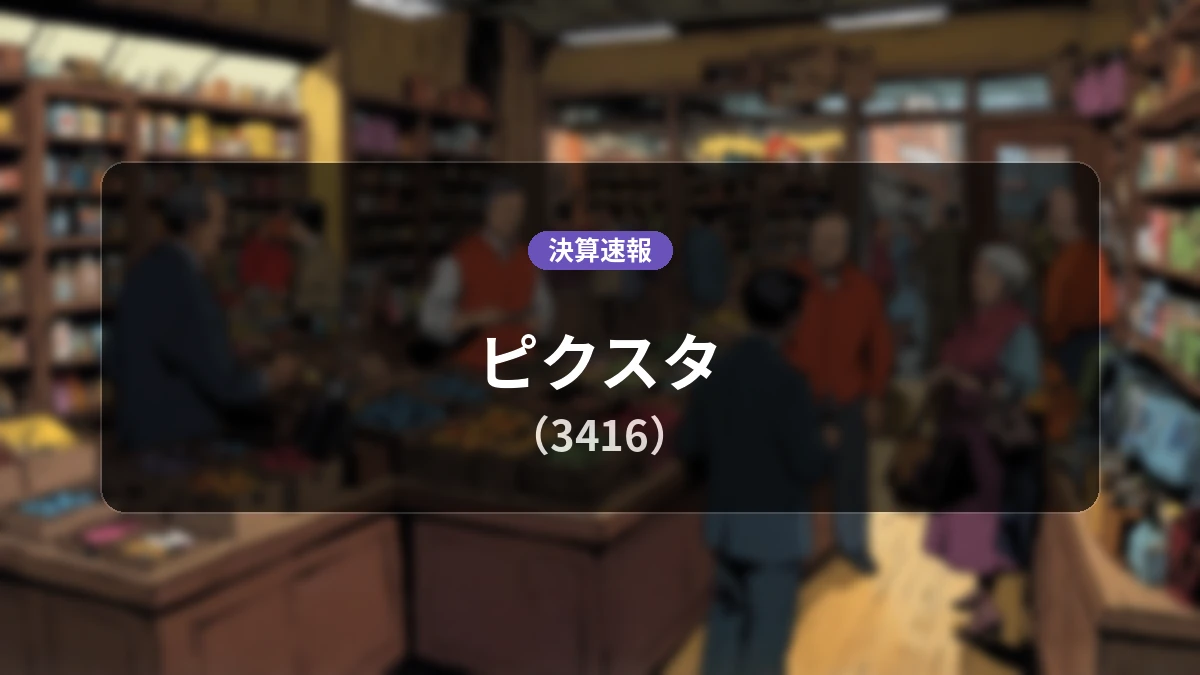 ピクスタ(3416)、直近決算:売上高は前年同期比-8.0%減、営業利益は2,000万円の赤字計上
