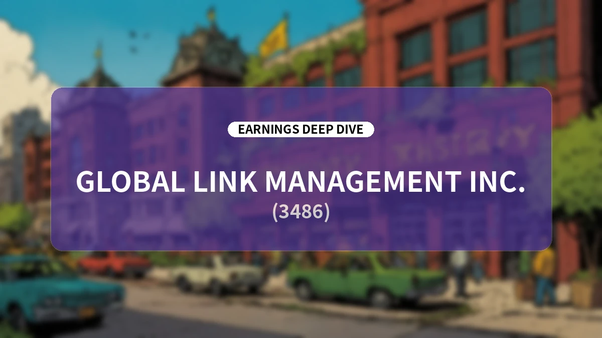 Earnings Deep Dive: Global Link Management (3486) Q2 FY2026 Results, Second-Half Skewed Structure, and Mid-to-Long-Term Growth Strategy