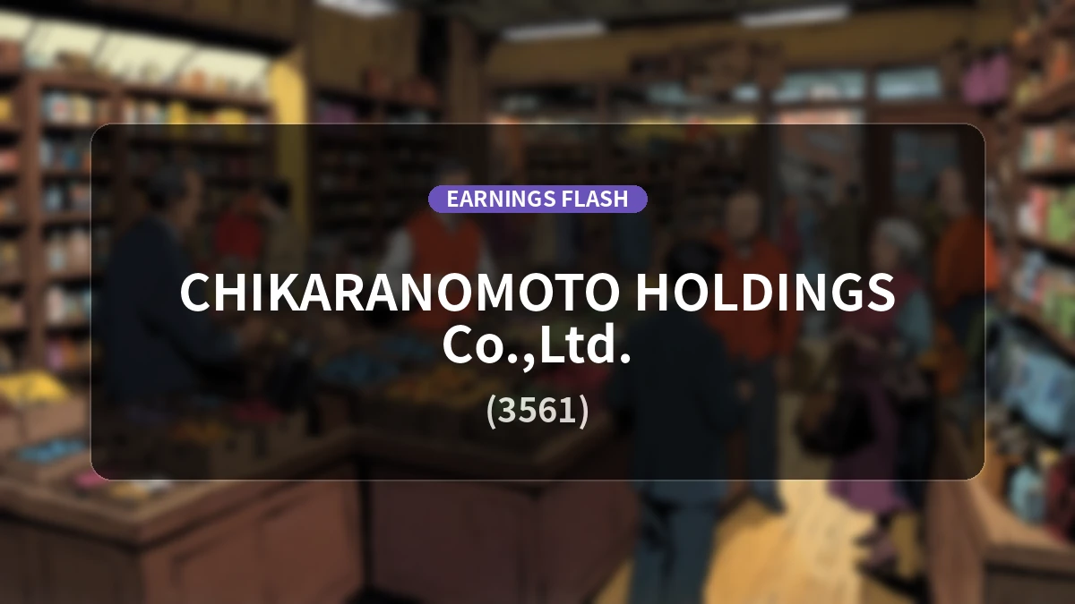 The之力ノ源 Holdings (3561) Mid-Term Earnings: Operating Income Decreases 48.6% YoY to 239 Million Yen, Net Income Down 71.0%