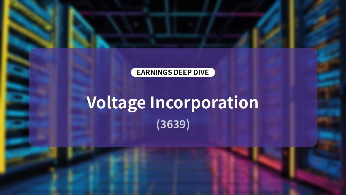 Voltage Inc. (3639) FY2026 Financial Results Report: 'Validation Investment' and Structural Reform Toward a Three-Pillar Business Strategy