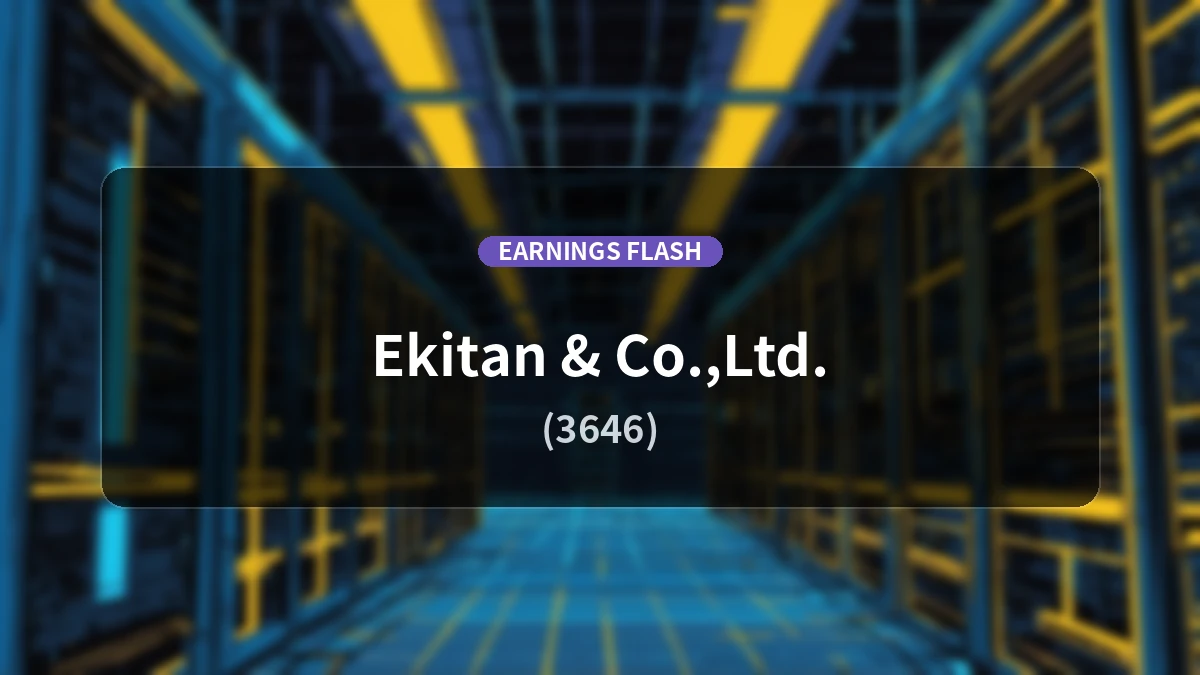 Ekitan (3646) Reports Financial Results: Revenue Down 7.0% YoY with Operating Loss of 11 Million Yen