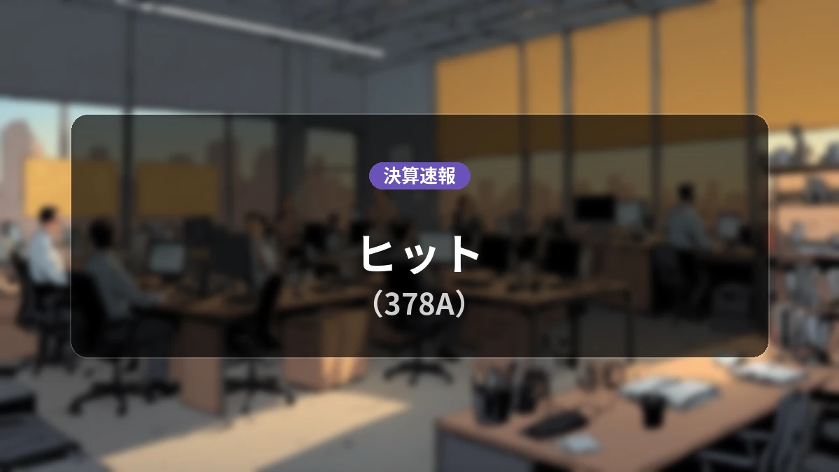 ヒット(378A)、決算:営業利益+3.4%増の14億3,300万円、純利益は+8.7%増