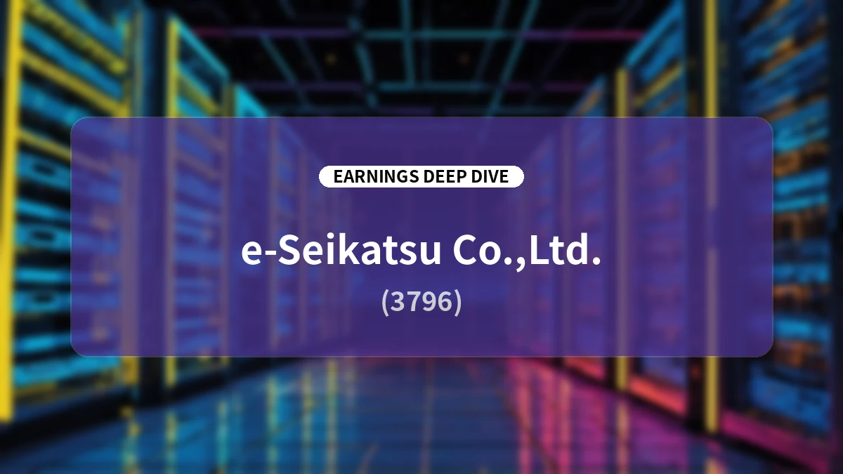 E-Seikatsu Co., Ltd. Q1 FY2027 Earnings Deep Dive Report