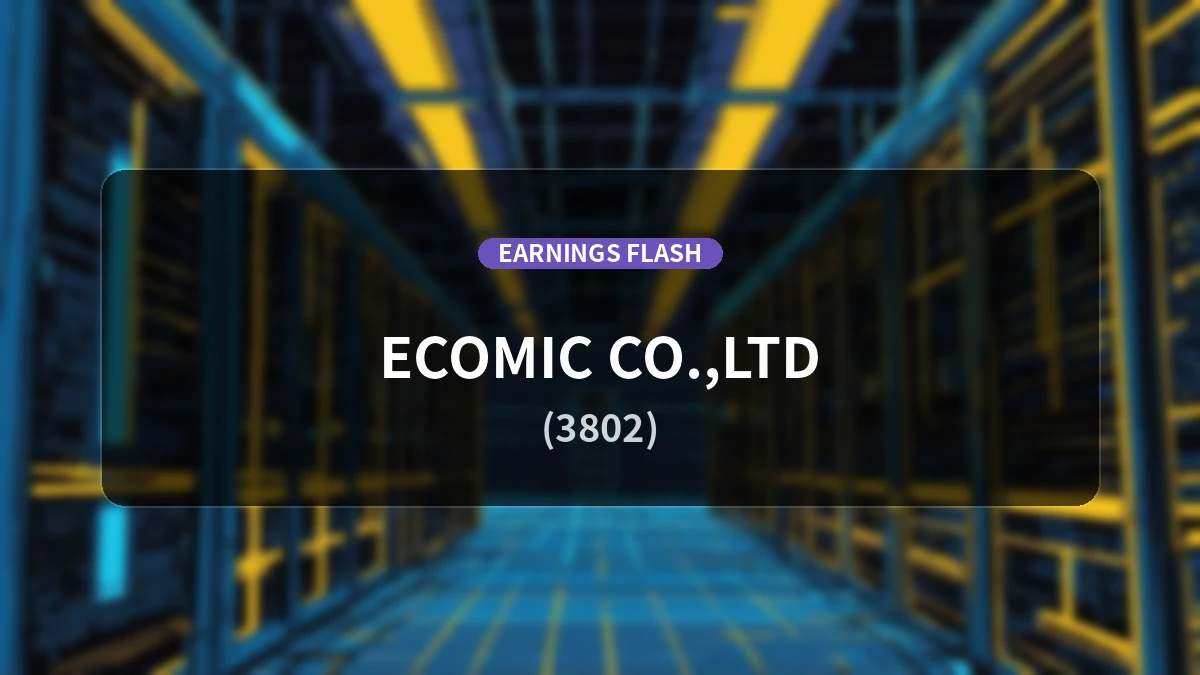Ecomic (3802) Reports Earnings: Net Sales Down 0.8% YoY to 359 Million Yen