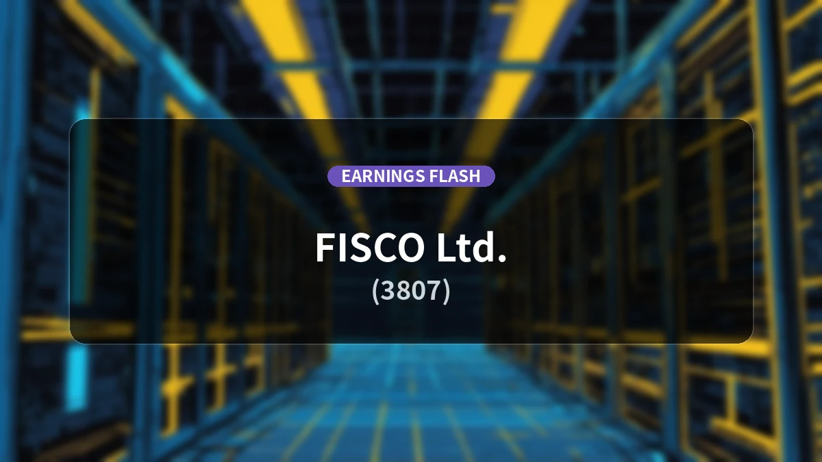 FISCO (3807) Latest Earnings: Revenue Up +1.3% YoY, Operating Loss of 43 Million Yen
