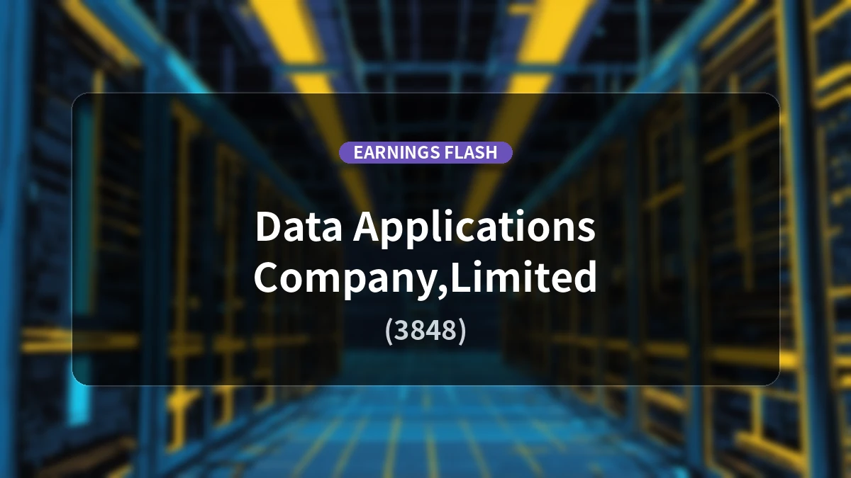Data Applications (3848) Reports Earnings: Net Sales Up +18.5% YoY to 1.12 Billion Yen, Operating Loss of 40 Million Yen