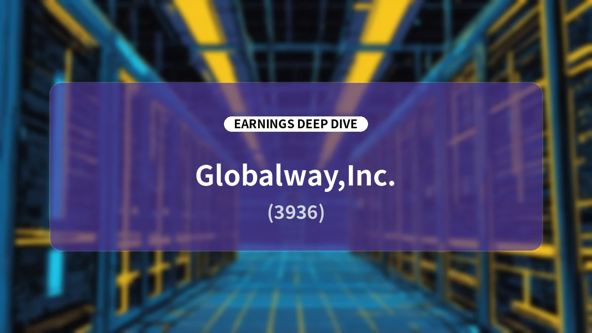 Globalway Q1 FY2027 Earnings Analysis: Turning to Operating Profit and Rebuilding the Business Foundation – A Growth Story Driven by Strategic AI/Overseas Investment and Improved Profitability in Core Segments
