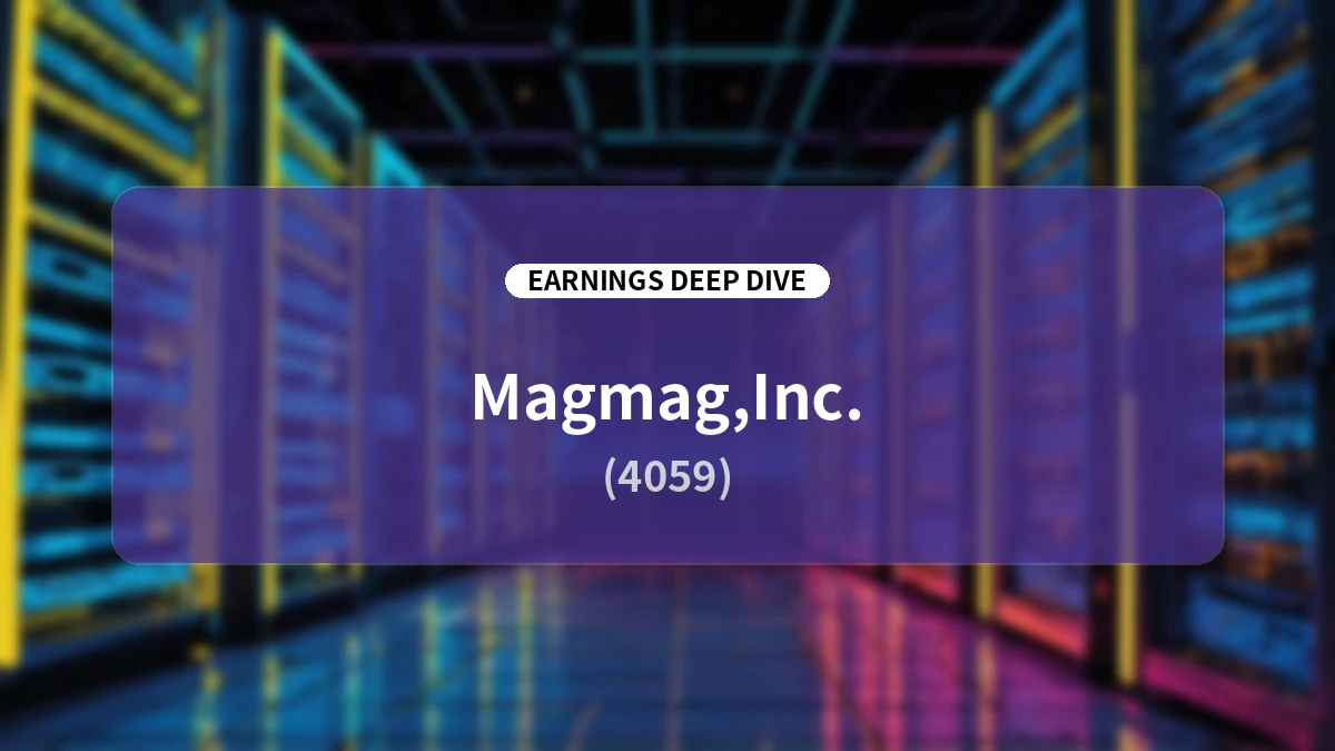 Magmag (4059) Q3 FY2026 Earnings Report: Maintaining Revenue Growth While Accelerating Upfront Investment in IP and Multi-Format Expansion
