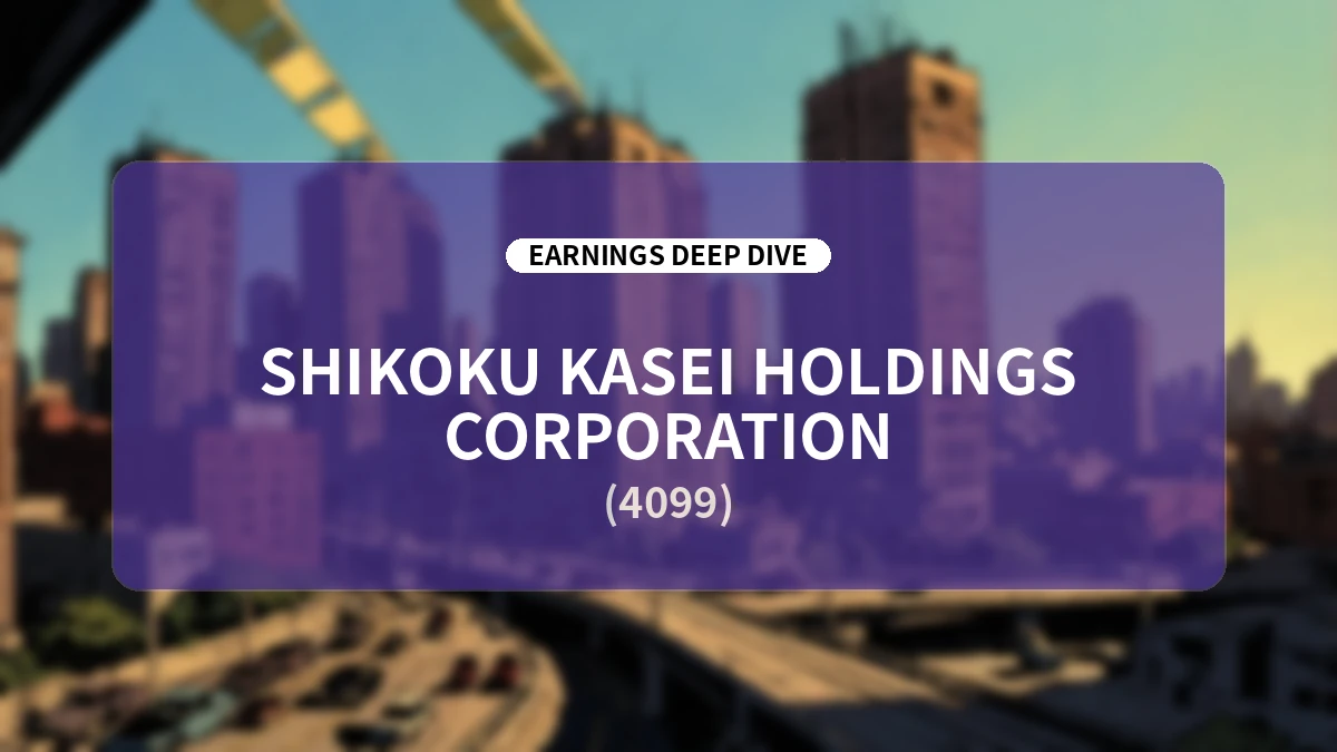 Shikoku Chemicals Holdings: Q2 FY2026 Earnings & Mid-Term Plan Revision Deep Dive Report
