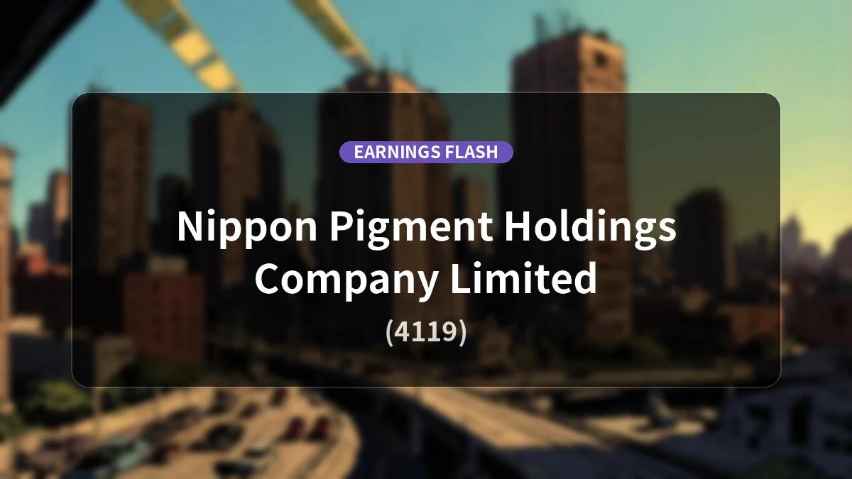 Nippon Pigment Holdings (4119) Earnings: Operating Income Surges 363.5% YoY to 393 Million Yen
