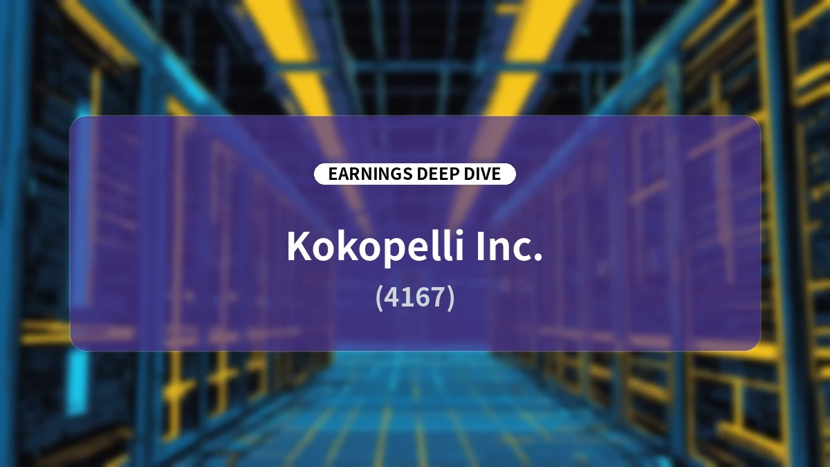 Kokopelli Inc. Q1 FY2027 Earnings Deep Dive: Return to Profitability Driven by Global Investment Completion and Expansion of Financial DX Solutions