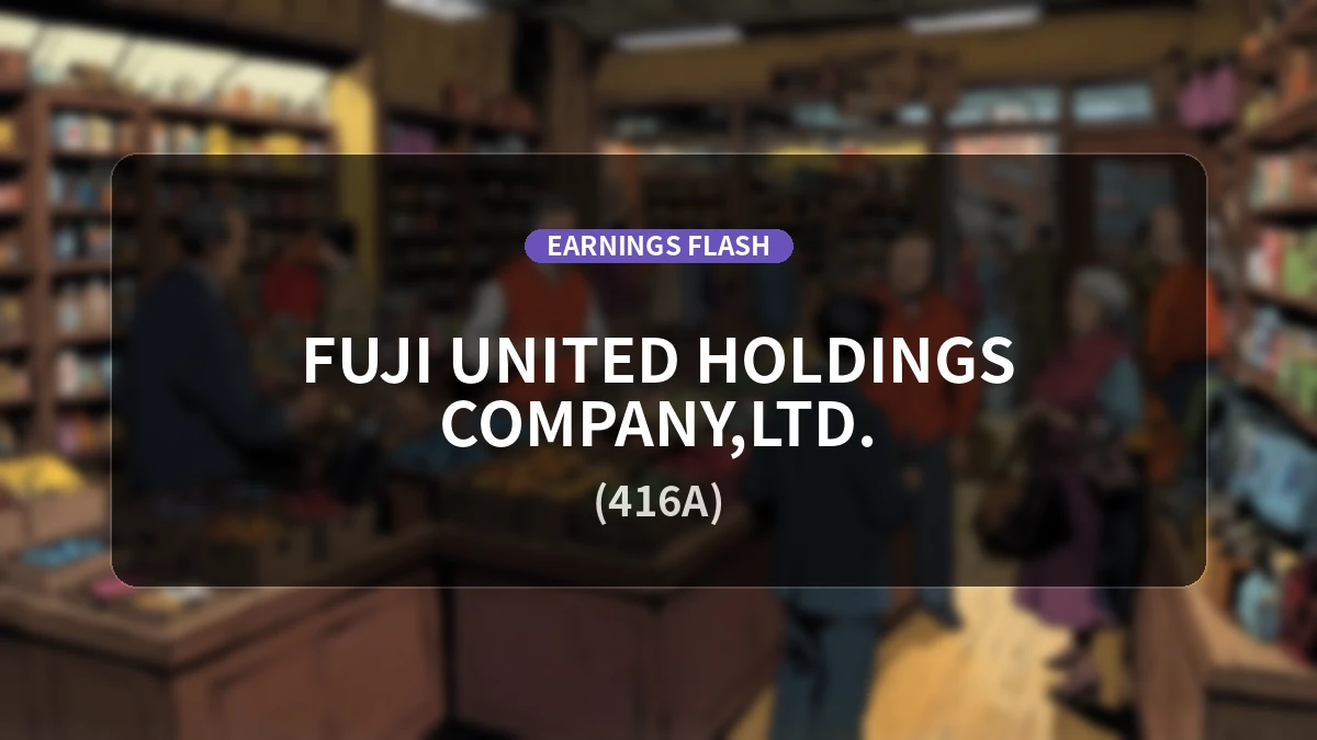 Fuji Unite Holdings(416A), Latest Financial Results: Operating Profit Reaches 1.052 Billion Yen