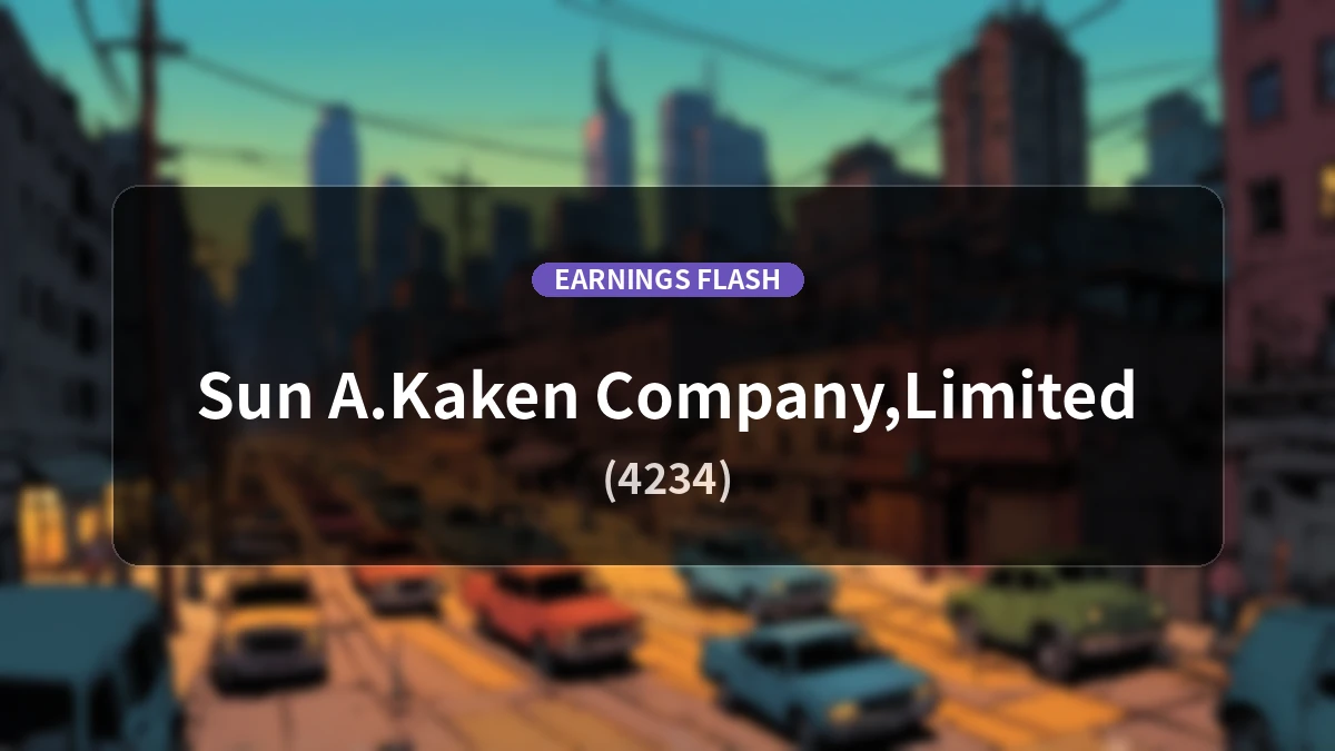 San-A Kaken (4234) Earnings: Operating Profit Surges 473.3% YoY to 930 Million Yen, Net Income Up 437.3%