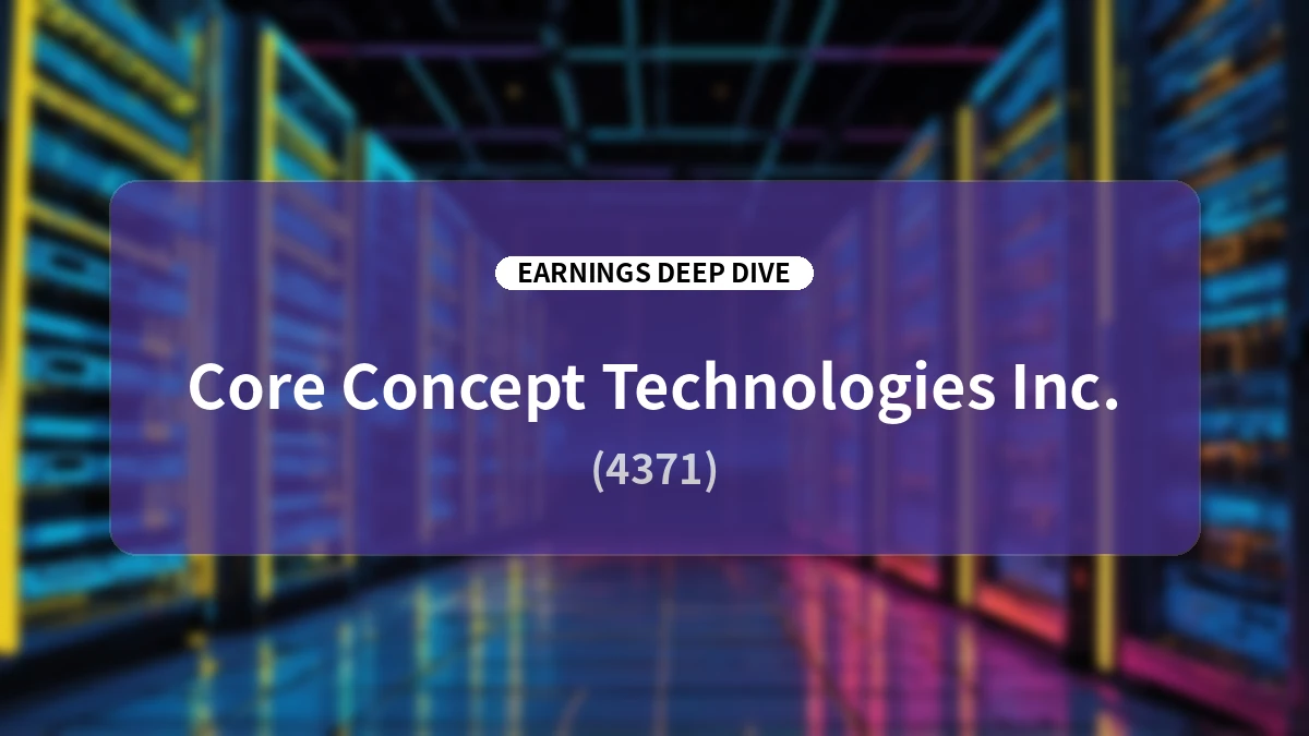 【In-Depth Earnings Report】Core Concept Technology (4371) Q2 FY2026: Growth Story Driven by Accelerated DX Support and Record-High Sales