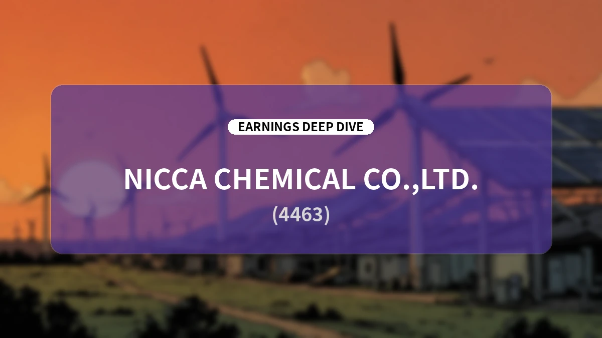 NICCA CHEMICAL (4463) H1 FY2026 Earnings Deep Dive: Record-High Interim Profits Driven by High-Value-Added EHD Products, Leading to Significant Full-Year Guidance Upward Revision