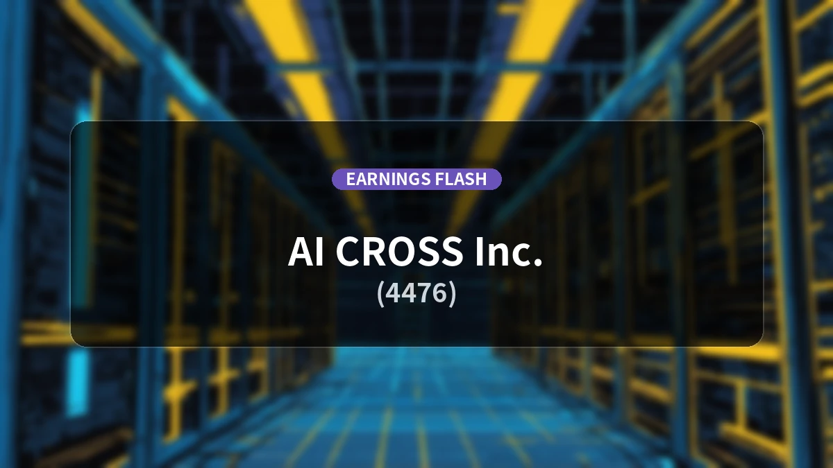 AI CROSS (4476) FY Earnings: Operating Income Surges 104.0% YoY to 339 Million Yen with 231.3% Net Profit Growth