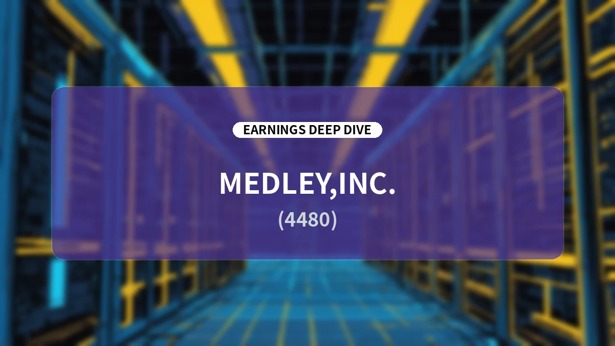 Medley (4480) Q2 FY2026 Earnings Deep Dive: Strong Profit Growth, Upward Earnings Revision, and a New AI-Native Strategy and Shareholder Return Policy