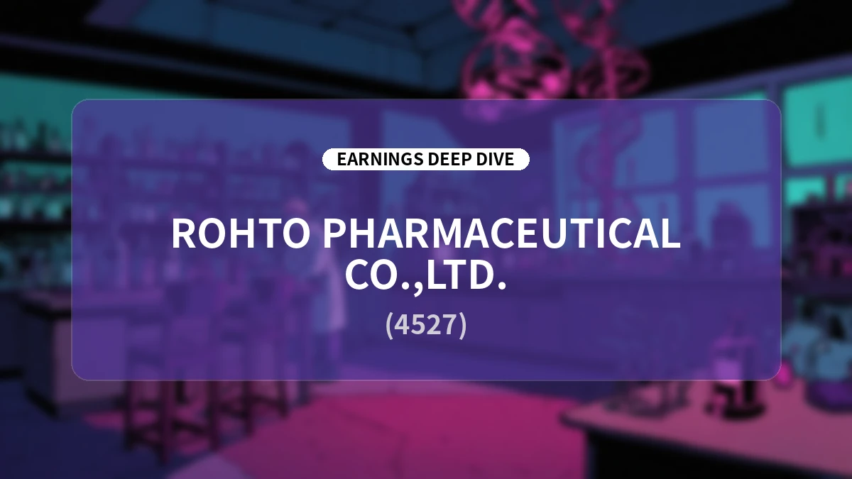 Rohto Pharmaceutical Q1 FY2027 Earnings Analysis: Strong Performance in Core Skincare and Eye Care Segments and Global Expansion Drive Upward Revision of Full-Year Forecast