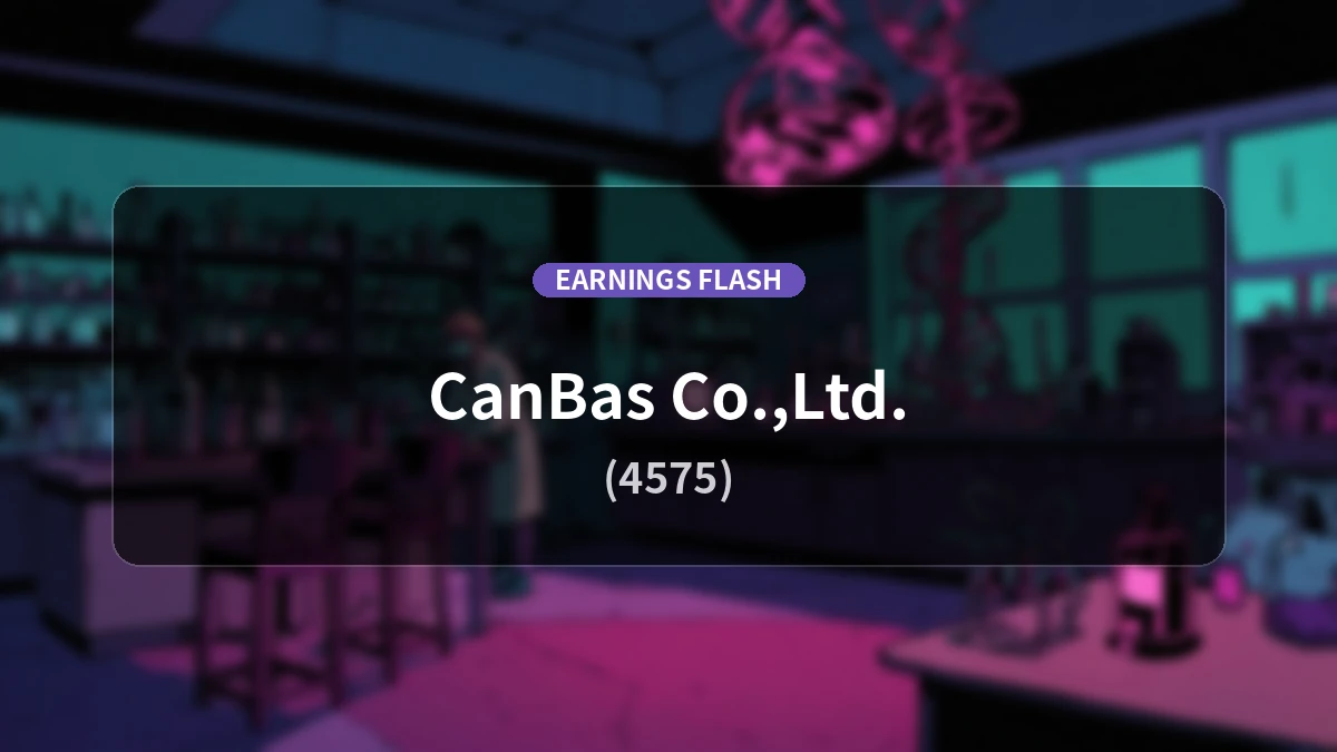 Canvas (4575) Reports Operating Loss of 1,358 Million Yen in Latest Financial Results
