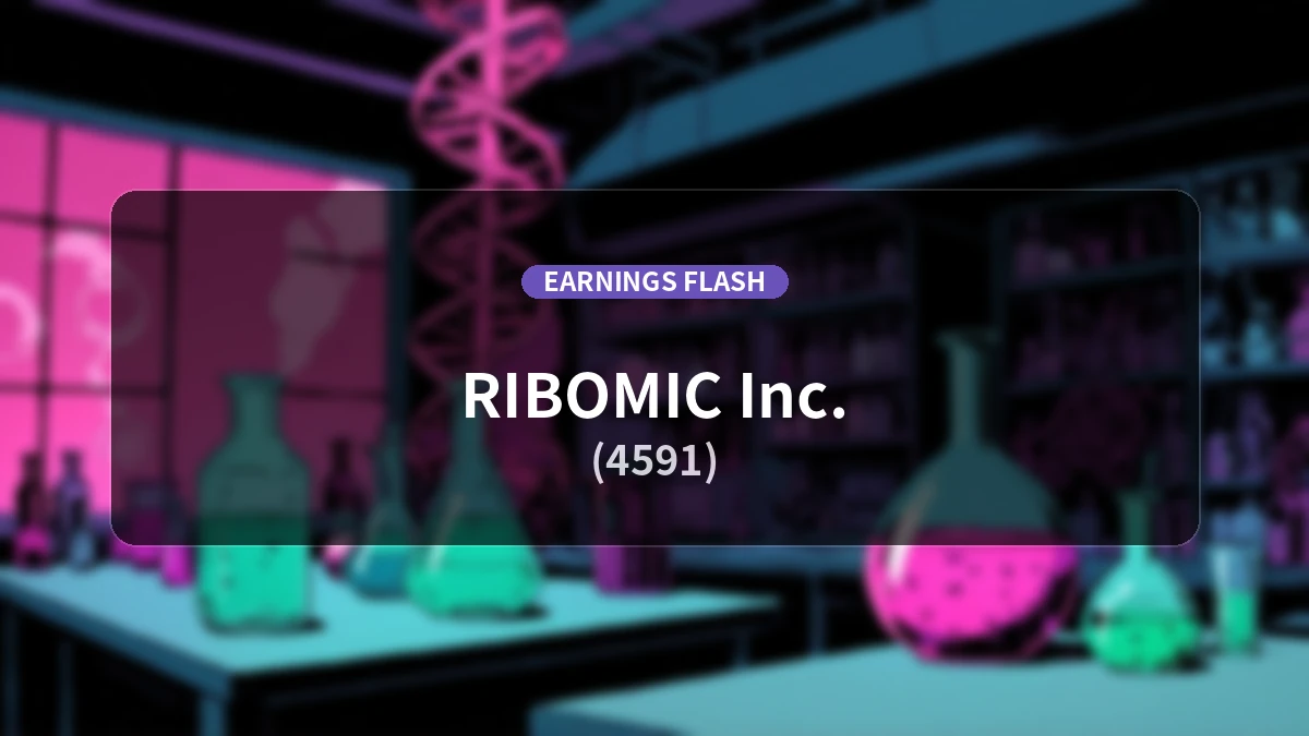 Ribomic Inc. (4591) Reports Earnings: Operating Loss of 273 Million Yen