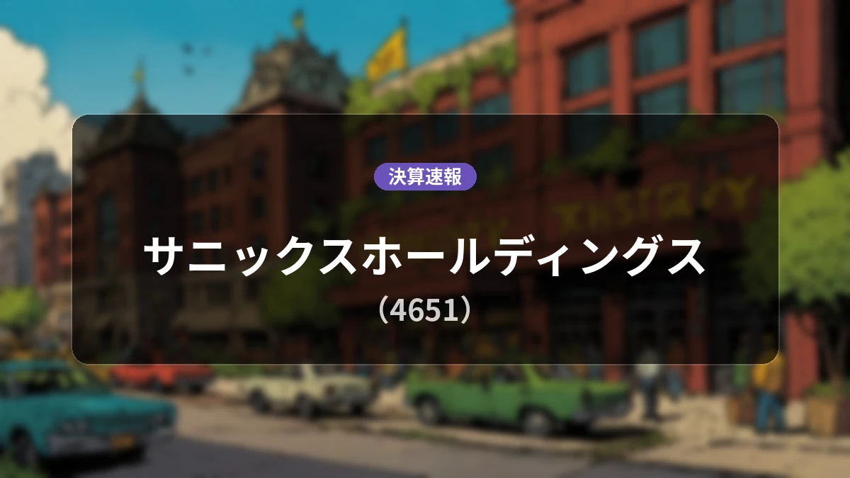 サニックスホールディングス(4651)、直近決算:営業利益は前年同期比+24.0%増、売上高は+5.7%増
