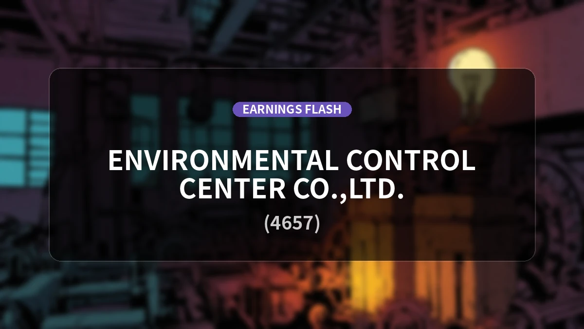 Kankyo Kanri Center (4657) Earnings: Operating Income Surges 144.6% YoY to 267 Million Yen