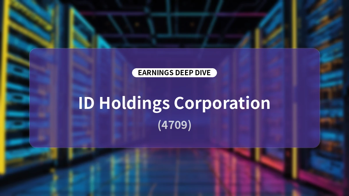 ID Holdings: Q1 FY2027 Earnings Analysis and Growth Strategy in the AI Era