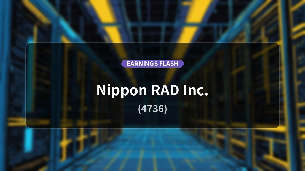 Nippon Rad (4736) Reports Earnings: Operating Loss of 51M Yen, Net Income Positive at 7M Yen