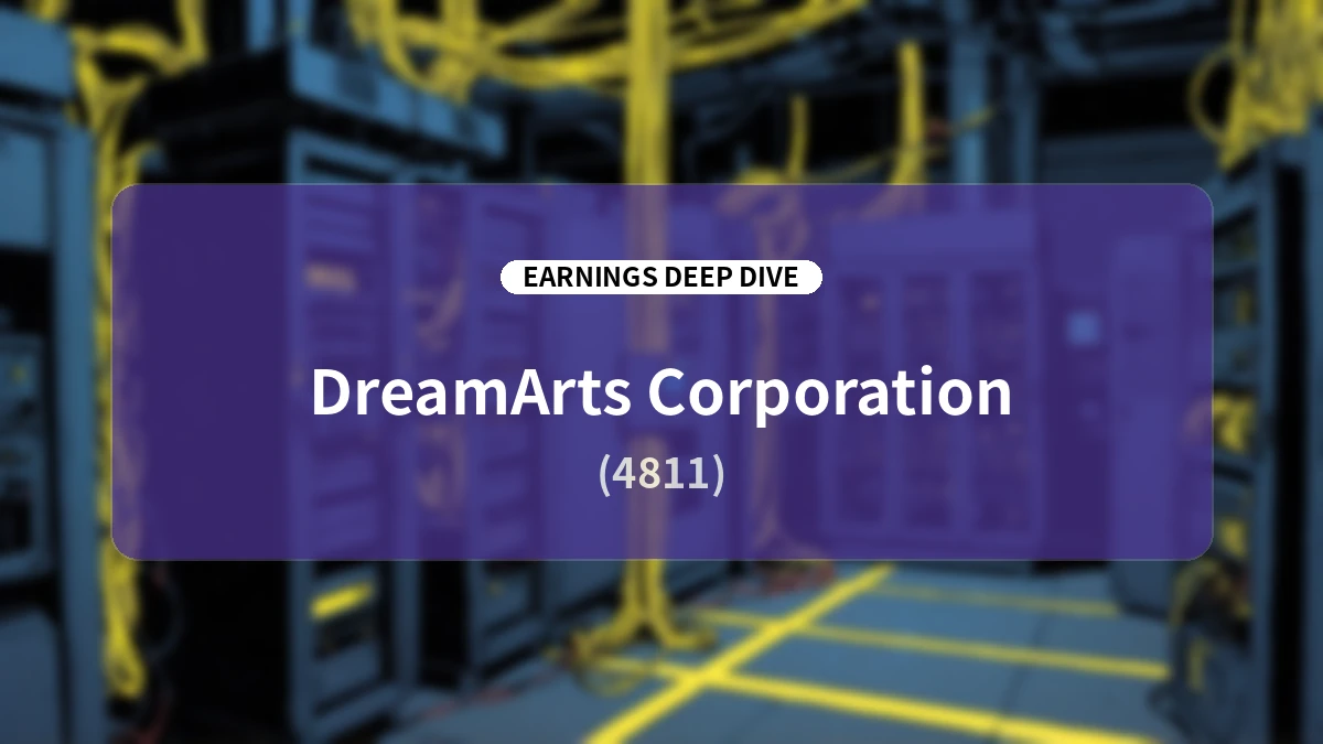 Dream Arts (4811) Q2 FY2026 Earnings Deep Dive Report